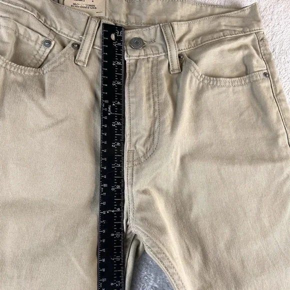 Levis 514 Pants Mens 30x32 Beige Straight Fit Khaki Chino Preppy NWT - Picture 9 of 10